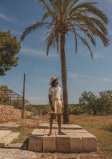 Gene Pure Linen Shorts - Lemon