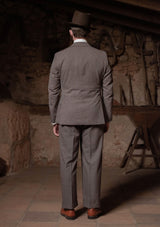 Coleman Clark Trouser - Cement Hopsack