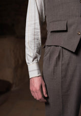 Coleman Waistcoat - Cement Hopsack