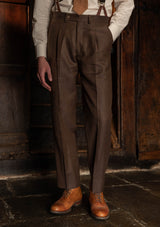 Coleman Classic Trouser - Tobacco Herringbone