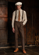 Coleman Classic Trouser - Tobacco Herringbone