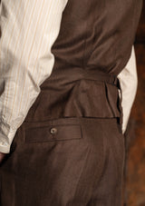 Coleman Waistcoat - Tobacco Herringbone