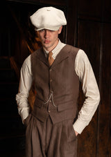 Coleman Waistcoat - Tobacco Herringbone