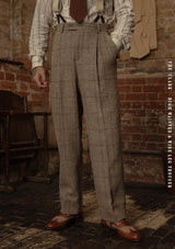 The Brockman 3 Piece Suit - Light Grey & Cinnamon Check