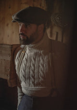 Anderson Cable Knit Super-soft Lambswool Sweater - Cream