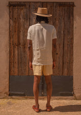 Gene Pure Linen Shorts - Lemon