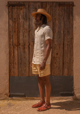 Gene Pure Linen Shorts - Lemon