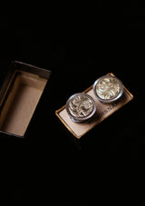 Original 1920's Floral Scroll Snap Cufflinks