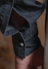 Lightweight Charcoal Denim Western Shirt w/ Mother of Pearl Buttons