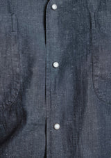 Lightweight Charcoal Denim Western Shirt w/ Mother of Pearl Buttons