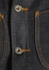 Rawlins Selvedge Denim Waistcoat - Indigo Blue