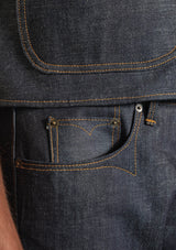 Rawlins Selvedge Denim Waistcoat - Indigo Blue