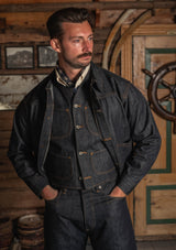 Rawlins Selvedge Denim Waistcoat - Indigo Blue