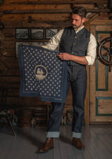 Limited Edition 'Arctic Circle' 100% Selvedge Cotton Bandana - #9