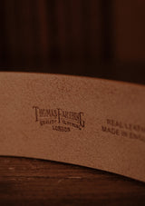 Saddle Leather Double Prong Belt - Light Tan