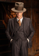 Emile Merino Wool Jacket - Tailor's Walnut Pinstripe