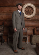 Emile Wool Flannel Double Breasted Waistcoat - Arctic Stone