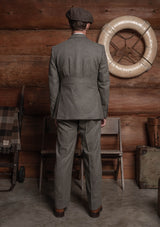 Emile Wool Flannel Double Breasted Waistcoat - Arctic Stone