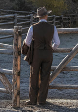 Emile Double Breasted Waistcoat - Saddleback Brown
