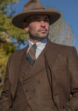 Emile Double Breasted Waistcoat - Saddleback Brown