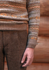 Stonybreck Lambswool Fair Isle Sweater - Burnt Oranges