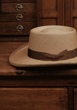 Gambler Genuine Panama Hat - Mocha