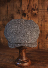 Geary Flat Cap - Grey Fleck Donegal Tweed