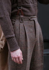 Edison Gene Harris Tweed Trousers - Brown Check