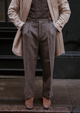 Edison Gene Harris Tweed Trousers - Brown Check