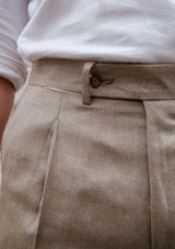 Coleman Classic Trouser - Sage Herringbone