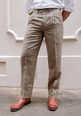 Coleman Classic Trouser - Sage Herringbone
