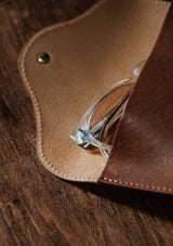 Saddle Leather Glasses Case - Tan
