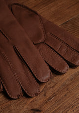 Deerskin Leather Gloves - Havana Tan