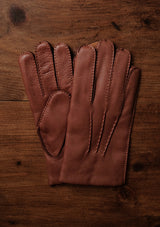 Deerskin Leather Gloves - Havana Tan