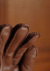 Deerskin Leather Gloves - Havana Tan