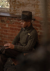 Anderson Cable Knit Super-soft Lambswool Sweater - Loden Green