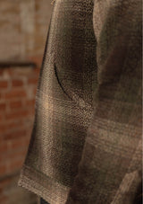 Midtown Pure Wool Cropped w/ 1940s Talon Zipper Jacket - Green Plaid