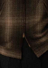 Midtown Pure Wool Cropped w/ 1940s Talon Zipper Jacket - Green Plaid