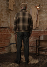 Midtown Pure Wool Cropped w/ 1940s Talon Zipper Jacket - Green Plaid