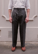 Gene Trouser - Graphite Herringbone