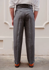 Gene Trouser - Graphite Herringbone