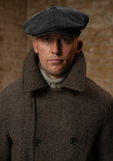 Storm-Collar Pure Wool Pea Coat - Ashmore Flint