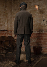 Storm-Collar Pure Wool Pea Coat - Ashmore Flint