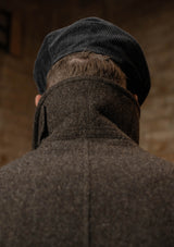 Storm-Collar Pure Wool Pea Coat - Ashmore Flint