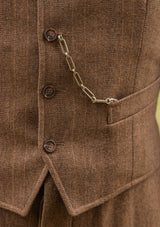 Hawthorne Cropped Waistcoat - Toasted Tobacco