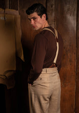 Long Sleeve Henley - Tobacco