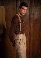 Long Sleeve Henley - Tobacco