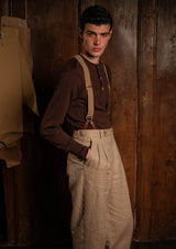 Long Sleeve Henley - Tobacco