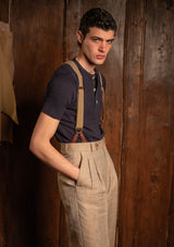 Short Sleeve Henley - Navy