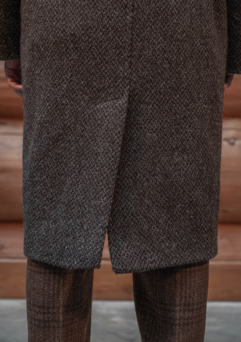 Horsley Raglan Pure Wool Belted Overcoat - Dusty Brown